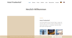 Desktop Screenshot of hotelfrankenhof.de