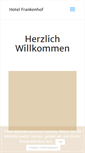 Mobile Screenshot of hotelfrankenhof.de