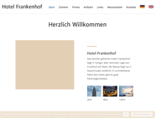 Tablet Screenshot of hotelfrankenhof.de